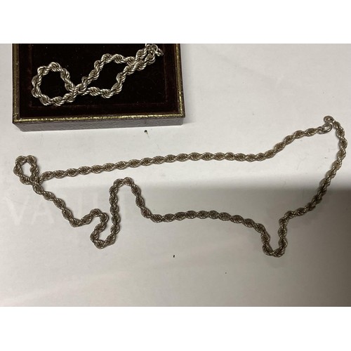 353 - 925 silver chain & 1 other - 20gms total