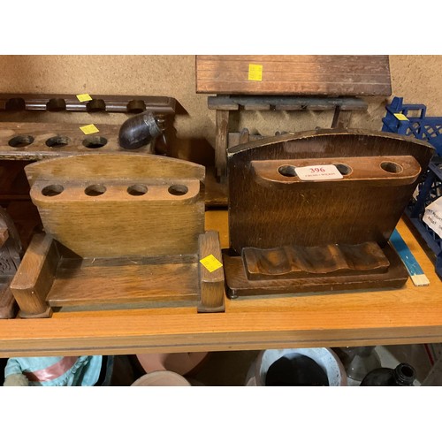 396 - Collection of wooden pipe racks