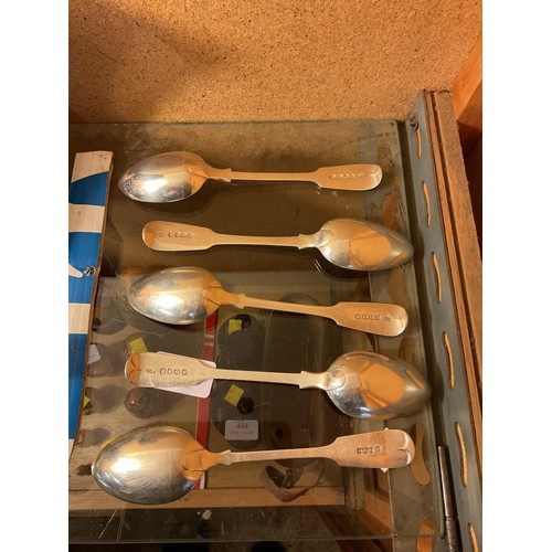 397 - 5 silver hallmarked spoons - approx 238gms