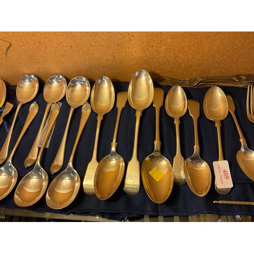 409 - Qty of plated cutlery, incl Mappin & Web