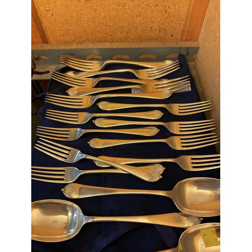 409 - Qty of plated cutlery, incl Mappin & Web