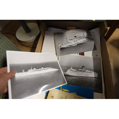 377 - Vintage shipping posters, photos, 1932 Liverpool dock poster & early shipping booklet