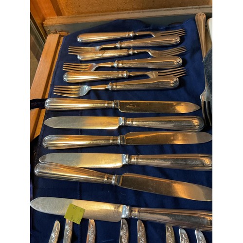 409 - Qty of plated cutlery, incl Mappin & Web