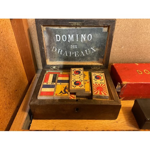 449 - Domino sets - early flag set, USSR set, mini, etc