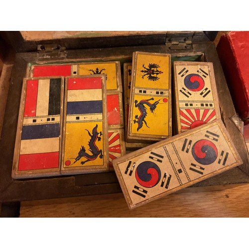 449 - Domino sets - early flag set, USSR set, mini, etc