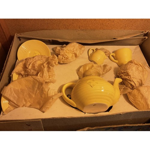 452 - Child's tea sets & miniature pottery for dolls house