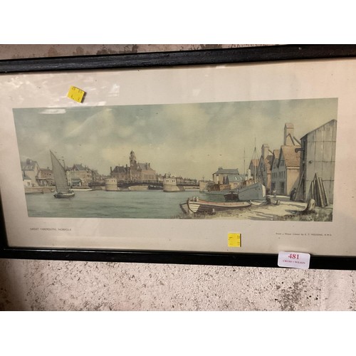 481 - Framed print of great Yarmouth Norfolk