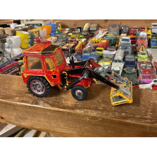 509 - Box of diecast vehicles - some for spares & repairs