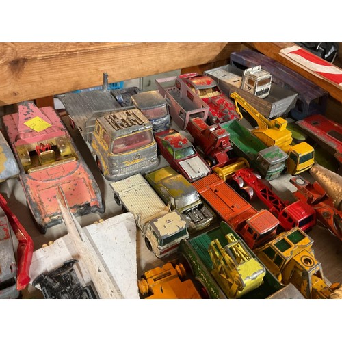 509 - Box of diecast vehicles - some for spares & repairs