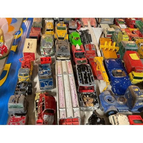 509 - Box of diecast vehicles - some for spares & repairs