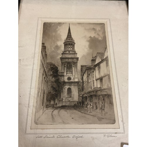 511 - 2 early 20th century etchings of Oxford