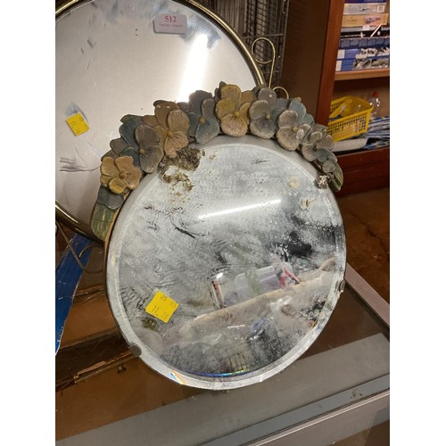 512 - 2 vintage/retro free standing mirrors