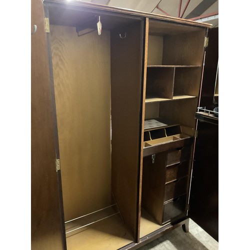 536 - Waring & Gillow double gents wardrobe