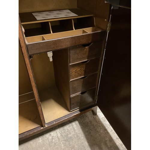 536 - Waring & Gillow double gents wardrobe