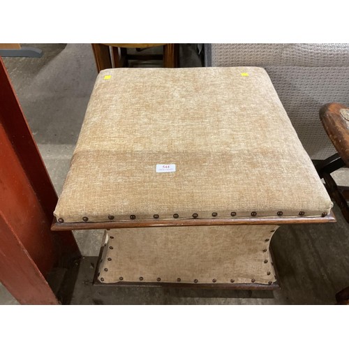 544 - Antique upholstered ottoman box