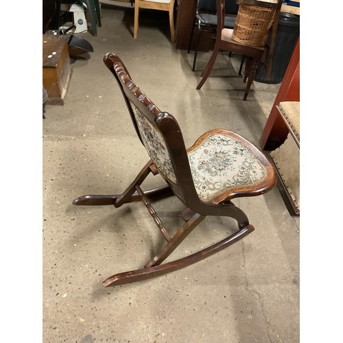 545 - Antique folding rocking chair