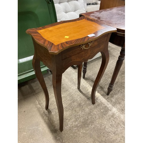 546 - French single drawer lamp table