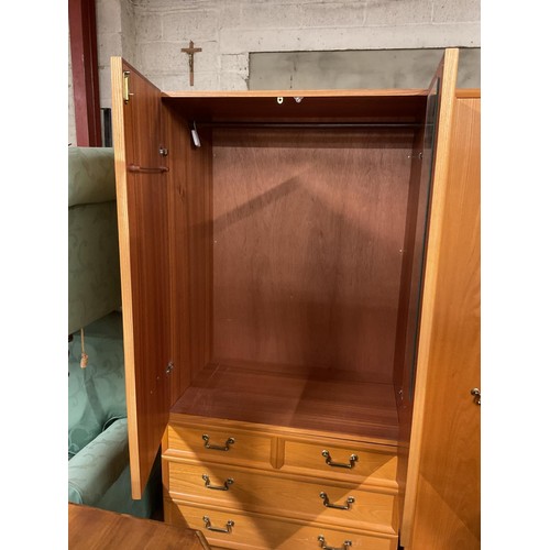 584 - G plan wardrobe with 3x long drawers