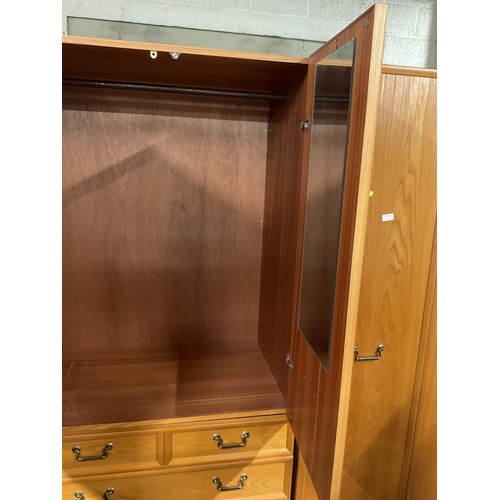 584 - G plan wardrobe with 3x long drawers