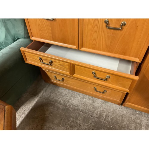 584 - G plan wardrobe with 3x long drawers