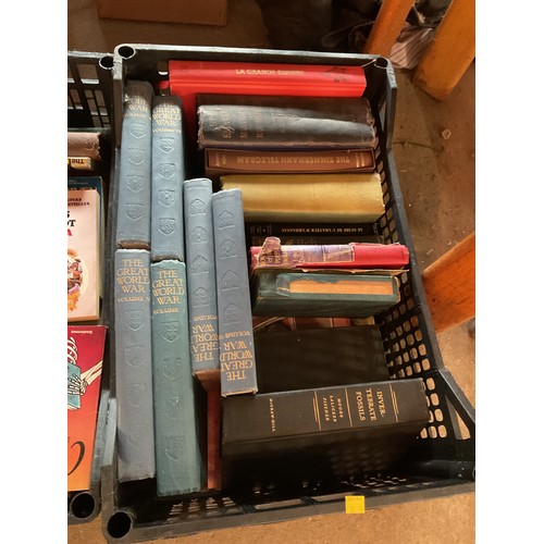 250 - 4 trays of books