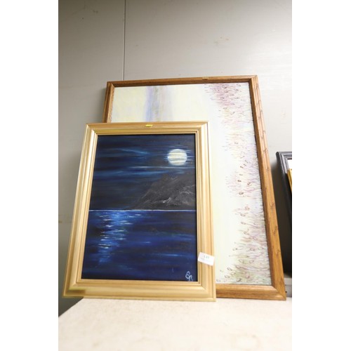 143 - 2 framed oil paintings