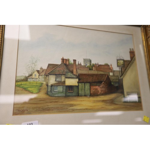 483 - Watercolour by Ken Thomas 'the forge at Witham'