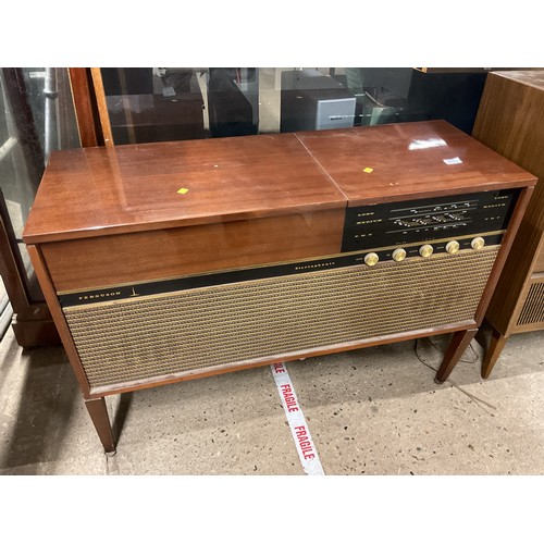 484 - Antique radiogram - to be rewired & tested by a qualified electrician