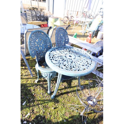 29 - Plastic garden table & 2 chairs