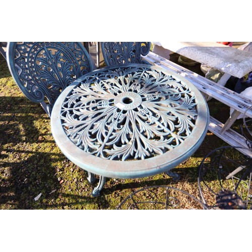 29 - Plastic garden table & 2 chairs