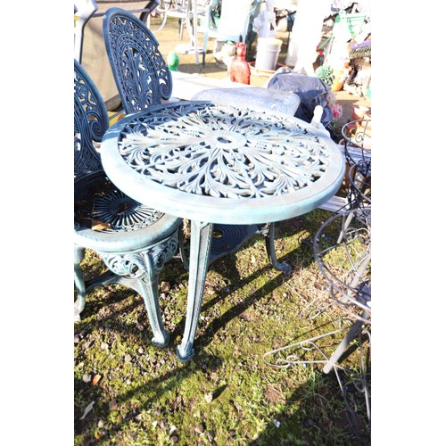 29 - Plastic garden table & 2 chairs