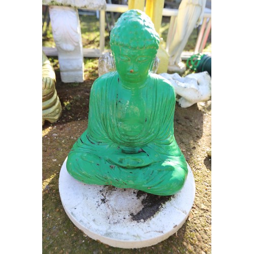 38 - Garden Buddha ornament green