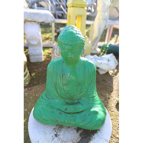 38 - Garden Buddha ornament green