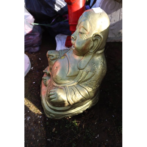 39 - Small garden Buddha ornament gold