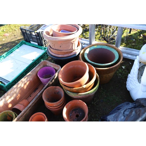 44 - Job lot of terracotta pots