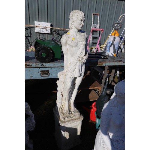 50 - Large gents statue on plinth nb all one item