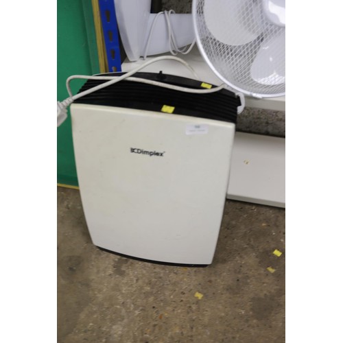 98 - Dimplex dehumidifier & 3 speed desk fan - warranted until 12 noon Tuesday following the above sale