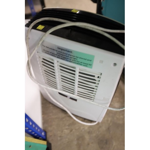 98 - Dimplex dehumidifier & 3 speed desk fan - warranted until 12 noon Tuesday following the above sale