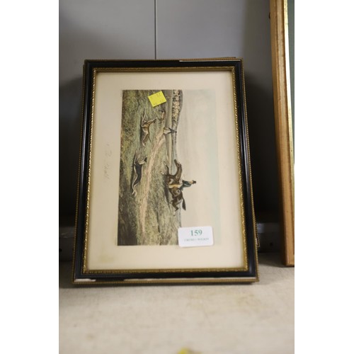 159 - Set of 4 framed hunting prints