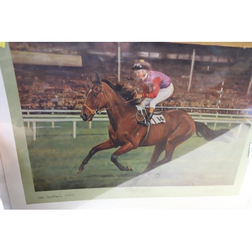 162 - Horse racing print of Willie Carson on Dunfermline, signed by Willie Carson & the artist. Limited ed... 