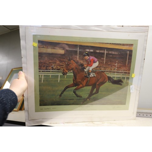 162 - Horse racing print of Willie Carson on Dunfermline, signed by Willie Carson & the artist. Limited ed... 