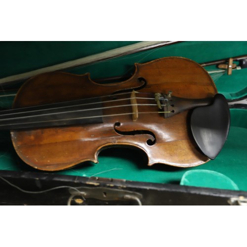 172 - Antique violin in case, a/f