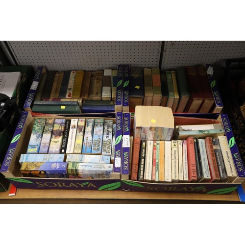 218 - 4 boxes of various books