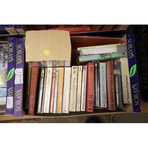 218 - 4 boxes of various books