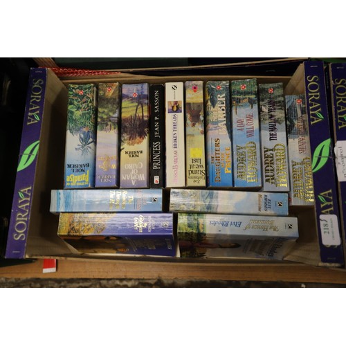 218 - 4 boxes of various books