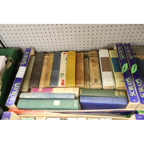 218 - 4 boxes of various books