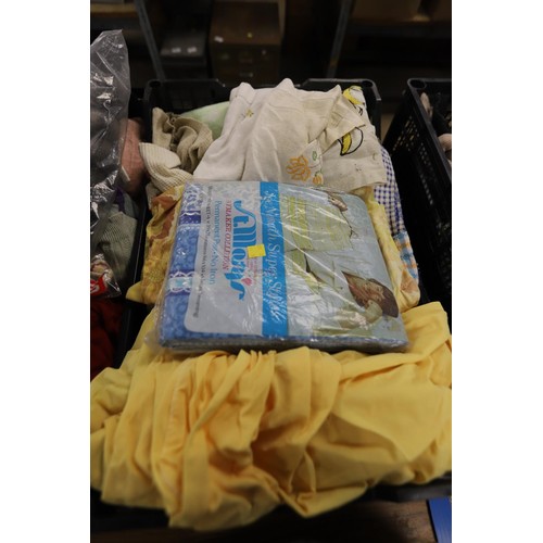 227 - 2 boxes of misc linen & towels, etc