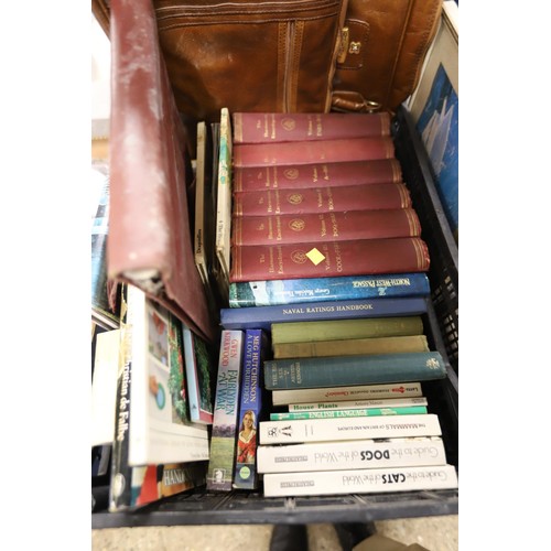 265 - 5 boxes of misc, incl books