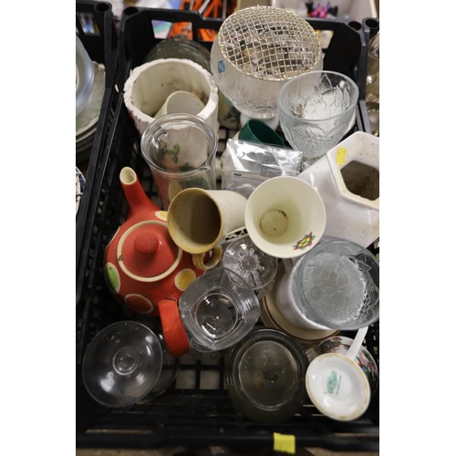 266 - 4 boxes of various crockery & glassware