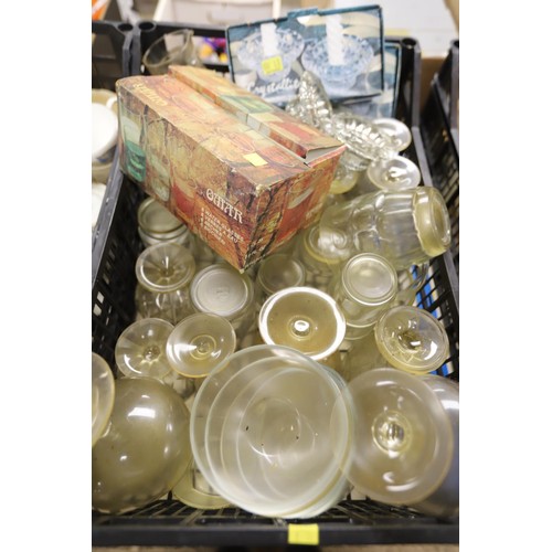 266 - 4 boxes of various crockery & glassware